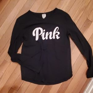 PINK black long sleeve tee